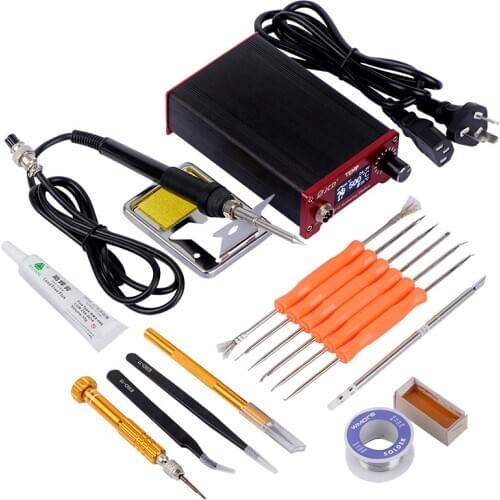 JCD T12 Soldering iron kit Digital Display 80W Welding soldering station temperature adjustable 220V 110V Temp welding tools