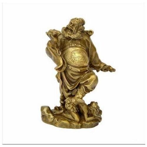 China Brass Zhong Kui Statues Statue Furnishing Articles