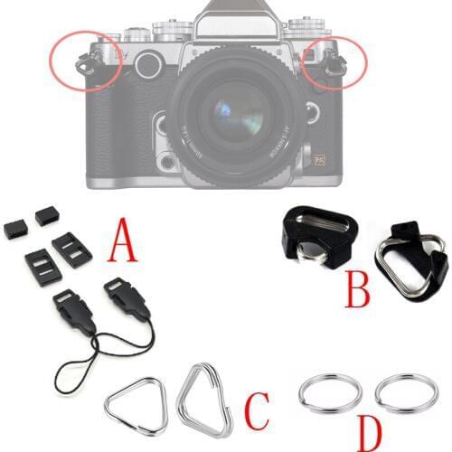 10pairs/lot Camera Rings Hook Replacement Alloy Split Ring Triangle for Canon Nikon Camera Shoulder Strap lanyard