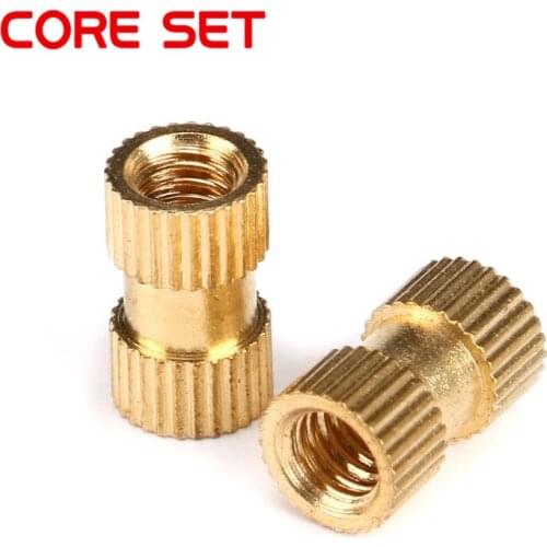 20pcs/Lot M3 M4 Brass insert nut Injection Molding Brass Knurled Thread Inserts Nuts