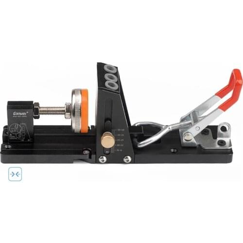 Woodworking Oblique Hole Punch Locator Pocket Hole Jig with Front-Mounted Clamp Drill Guide Tool Kit Aluminum Joinery DIY Tools