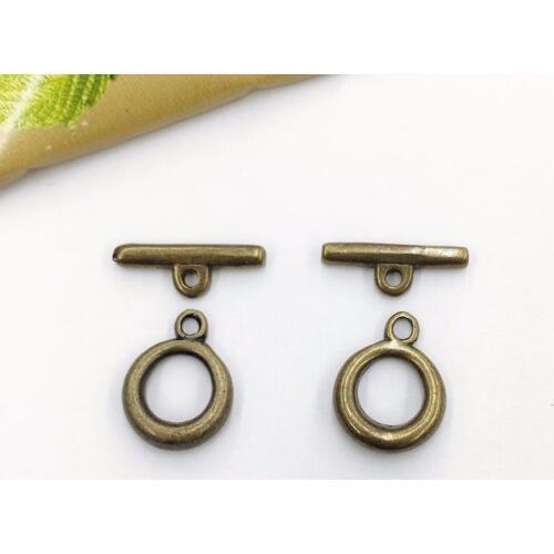 100set New fashion antique color bronze OT Toggle buckle connector Fit OT buckle bracelet necklace buckle DIY jewelry accessorie