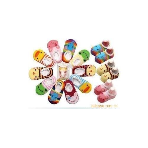 New Style Baby Super Short Tube Socks COtton Antiskid Bottom Cute Cartoon Animal Model Childrens Sock