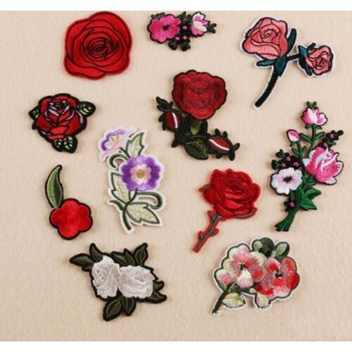 Wholesale 40pcs DIY Embroidered Sewing On Patch Iron-On Patch Stickers For Clothes Sewing Fabric Applique Supplies YO04