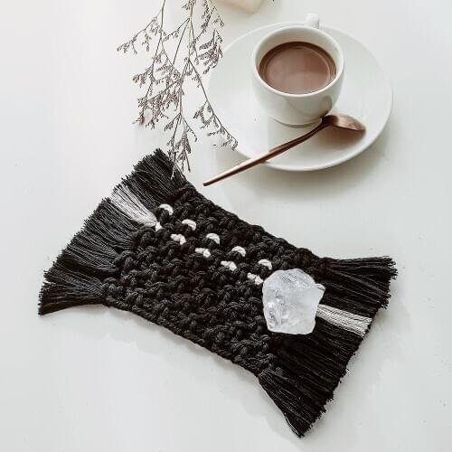 Nordic Woven Placemat High Temperature Resistant Thickened Coffee Pad Heat Proof Mat Easy-to-Wash Quick-Drying Coaster for Kitch