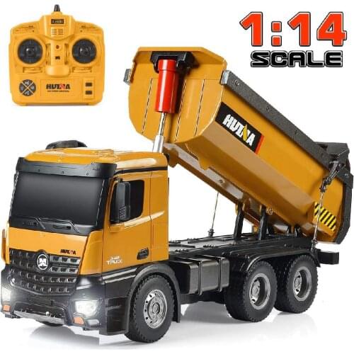 LeadingStar 1/14 Scale RC Excavator Full Functional Construction Vehicles Rechargeable RC Truck with Metal Shovel Lights Sounds