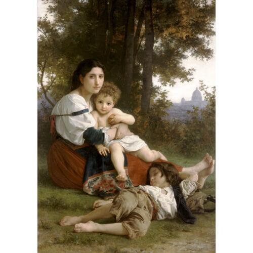 Handmade Oil painting reproduction Mother and Children by William Bouguereau