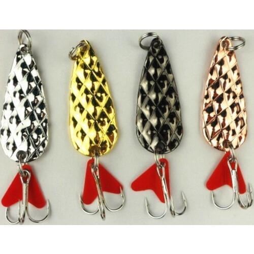 Fishing Lures Fishing spinner Tackle spoone New Arrivals Fishing Lure Metal Spoon Spinner 9g 4.5cm 6#hooks 25pcs