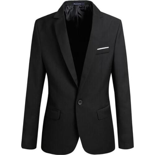 S-4xl Mens Blazers Coat Spring Autumn Male Suit Jackets Single Button Solid Color Slim Man Outerwear Clothes K41