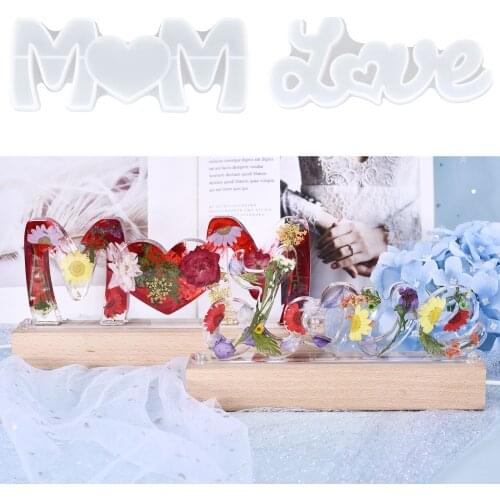 Silicone Mold MotherS Day Gift Love Letters DIY Crystal Epoxy Resin Casting Home Decoration Handmade Crafts Jewelry Making