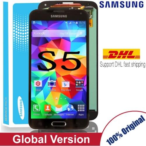 Original 5.1'' AMOLED replacement for samsung Galaxy S5 G900F G900H LCD Display Touch Screen Digitizer Assembly