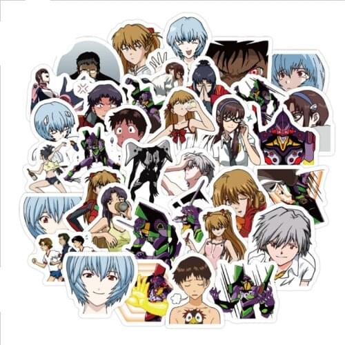 10/30/50PCS Evangelion Cartoon Tenman Manual Sticker Water Cup Notebook Stationery Decoration Toy Wholesale