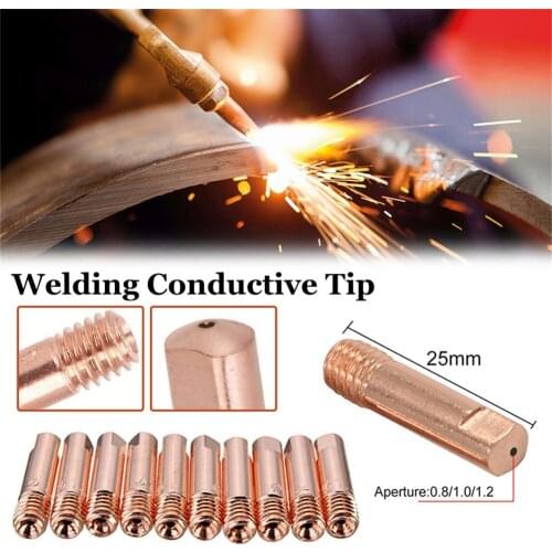 10 PCS MB15AK Mig/Mag Welding Torch Gas Nozzle Conductive Tip Accessories