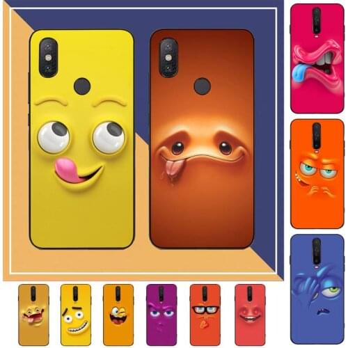 TOPLBPCS cute funny face Phone Case for RedMi note 7 8 9 6 5 4 X pro 8T 5A