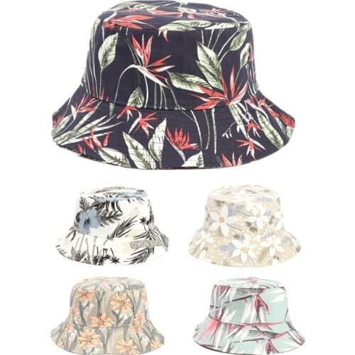 Unisex Cute Unique Print Travel Bucket Hat Summer Fisherman Cap 100% Cotton Print Outdoor Cap Packable Beach Sun Hat