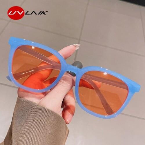 UVLAIK 2021 Women Brand Designer Sunglasses Men Small Square Vintage Sun Glasses Female Outdoor Colorful Eyeglasses Shades UV400