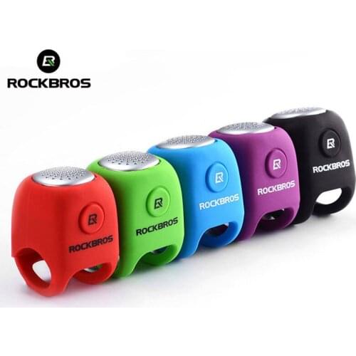 ROCKBROS Electric Cycling Bell Horn Waterproof MTB Bicycle Handlebar Silica Gel Shell Ring Bike Bell Bicycle Accessories
