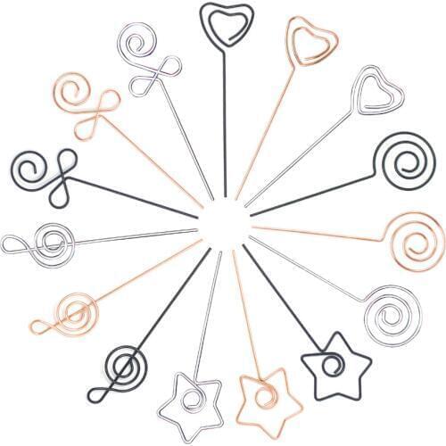 DIY Craft 4 inch Wire Photo Clip Clay&Cake Accessory Memo Clip Metal Memo Holders Wedding Table Place Card Clamp Desk Note Clip