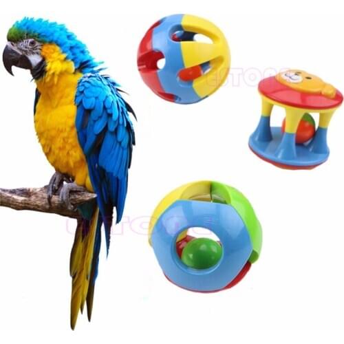 Parrot Chew Pet Bird Bites Swing Cage Hanging Cockatiel Parakeet Chain Ball Toys Swing Cage Hanging Cockatiel Pet Products