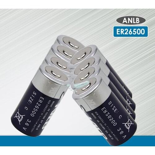 10pcs ANLB 3.6V ER26500 C Size Li-SOCl2 Battery with 9000mAh capacity for smart card meter