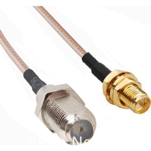 10pcs/lot 20CM Extension cable RP-SMA Female Jack to F Female Jack RG316