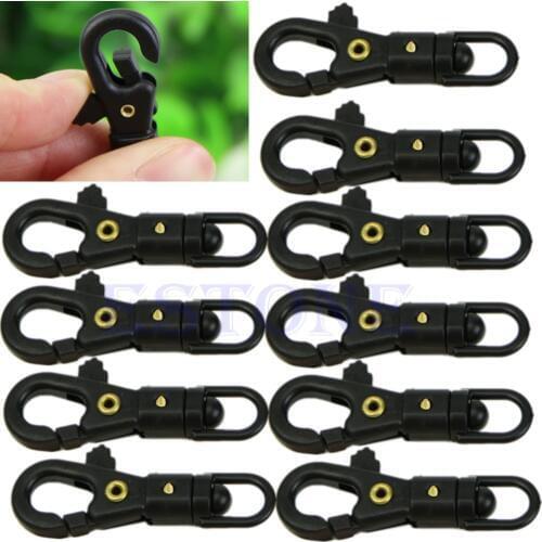 10 PCS Survival Outdoor Mini Rotatable Hang Buckle Quickdraw Key Chain EDC Tool