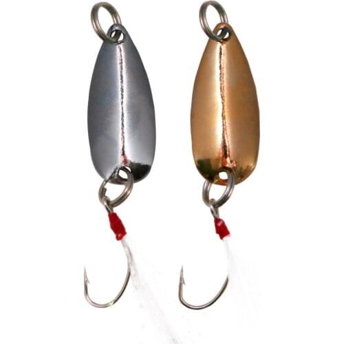 2pcs Fishing Lures Wobbler Spinner Baits Spoons 1G/1.5G Artificial Bass Hard Sequin Paillette Metal Steel Hook Tackle Lures