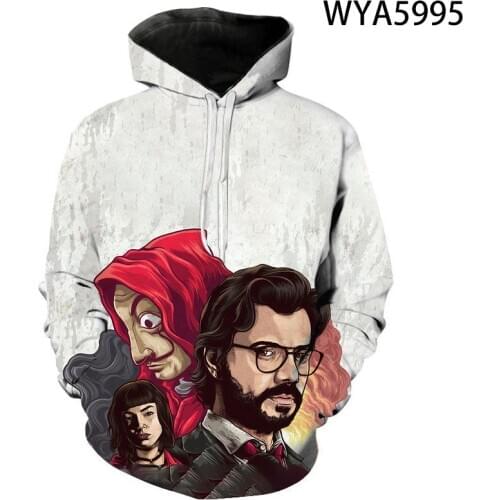 2021 Anime Red Music Clown Joker Hoodie Men Playing Cards Mask Hoodies Sweatshirts Plus Size 3D Tie Dyeing Sueter Masculino Cool