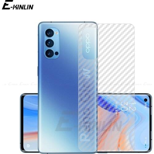 5pcs Soft Back Cover Screen Protector For OPPO Reno5 Reno3 Reno4 F SE Lite Z Reno 4 3 Pro Carbon Fiber Sticker Film Not Glass