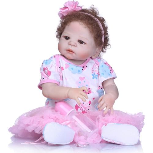 57cm 23inch Reborn Baby Full Vinyl Doll Lifelike Newborn Baby Sleeping Baby Doll Christmas Gift Sweet Baby Kids Birthday Gifts