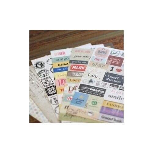 6pcs/lot Vintage Postmarks Sticker Multifunction Cartoon DIY Paper Sticker Sign post Label
