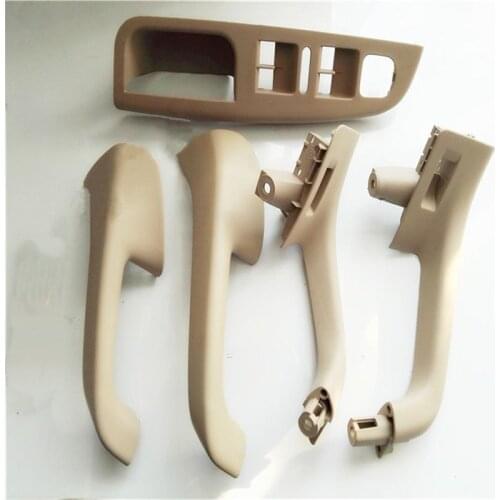 7PCS Beige Interior Handle Door Grab window switch Bezel cover For VW Volkswagen Golf 5 GTi MK5 Jetta inner armrest 1K0 868 040B