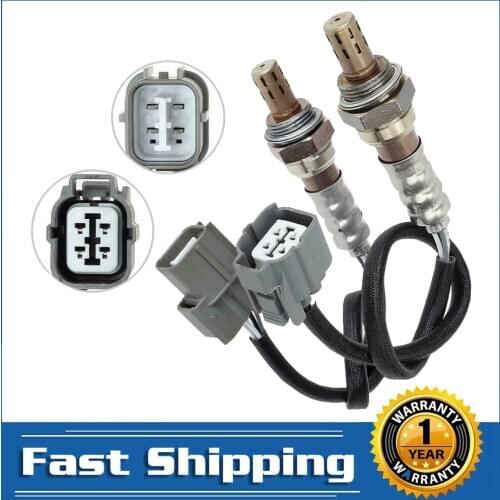 2pcs Oxygen O2 Sensor Upstream Downstream Front & Rear For 2001 2002 2003 2004 2005 Honda Civic 1.7L D17A7 Engine 4 Wires