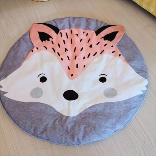 Baby Round play mats Animal style Photography background blanket infant soft cotton carpet Crawling mat Carpet Toys Mat