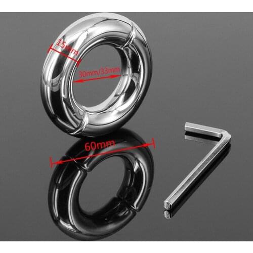 Happygo,Stainless steel Cock Ring Glans Penis Stretch Penis Ring Ball Stretcher Penis Lock Sex Toy Delay Ejaculation 921