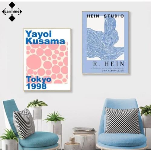 Wall Art Canvas Painting Yayoi Kusama Tokyo 1998 Posters and Prints Modern Exhibition Printing Poster for Living Room Decoration