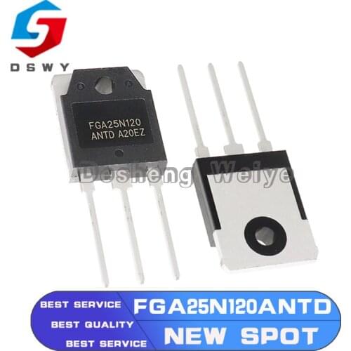 5pcs/Lot FGA25N120ANTD FGA25N120 1200V 50A TO3P IGBT Induction Cooker High Power Tube In Stock