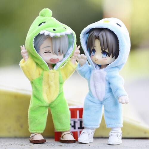 New Doll Clothes Cute animal jumpsuit Hooded pajamas for ob11,obitsu11,holala,GSC,1/12bjd doll clothes accessories for doll