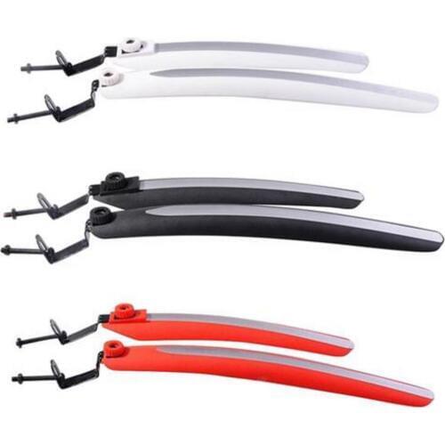 2 Pcs Bicycle Mudguard Mountain Bike Fenders Set Bicycle Mudguard Wings For Bicycle Front And Rear Fenders Red White Black