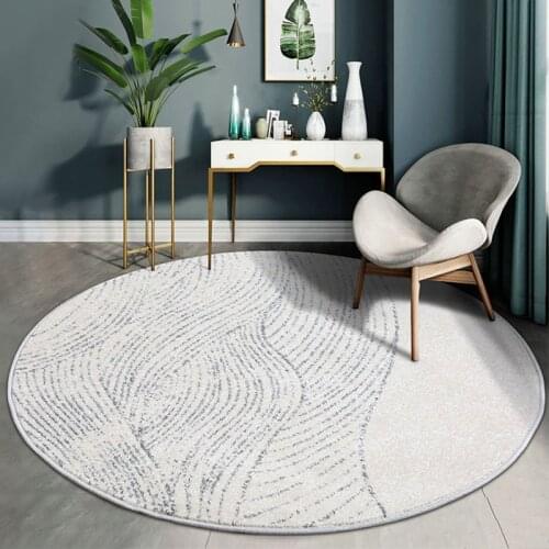 Nordic 3D Line Round Carpets For Living Room Home Round Rug for Bedroom Decoration Soft Modern Carpet Kids Room Tent Area Rugs