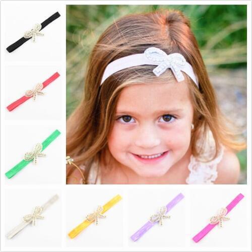 10 pcs/lot , Rhinestone bow headband, photography prop