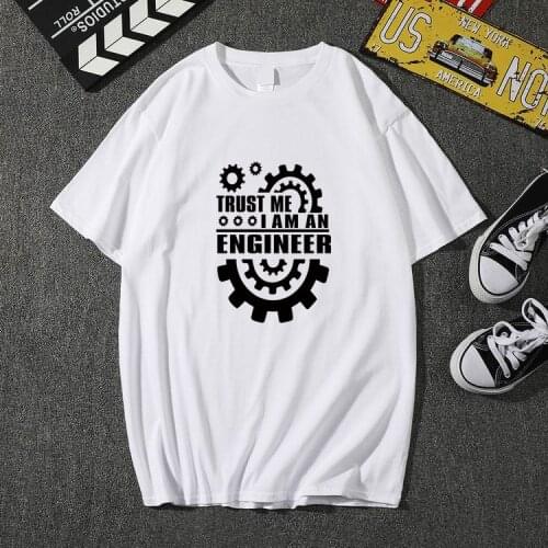 Summer 2020 Cotton Men T-shirts trust me I AM AN ENGINEER T Shirts O-Neck tops Tees funny streetwear brand clothing camisetas