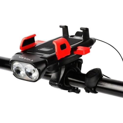 Rainproof Bike Light Multifunction MTB Front Lamp Headlight USB Rechargeable Ultralight Portable Bicycle Lamp Flashlight XA149Q
