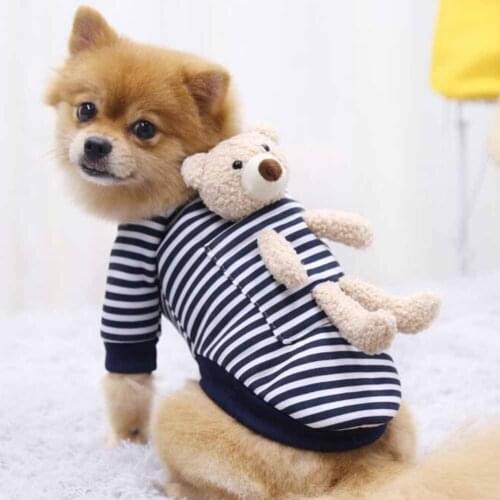 New Autumn and Winter Dog Jersey Sweater Spring Cat Cute Bear Pet Dog Clothes For Small Dogs Chihuahua Teddy Yorkies