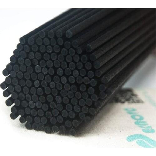 500pcs 22cmx3mm Black Fiber Rattan Sticks Replacement Refill Reed Diffuser Sticks for Home Decoration