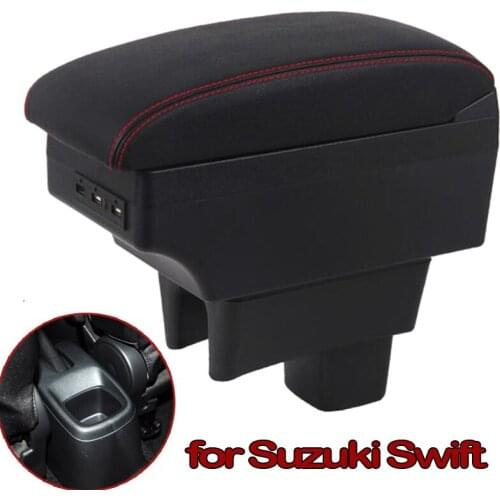 For Suzuki Swift Armrest Box2005-2019 Universal Car Center Console Modification Accessories Double Raised with USB