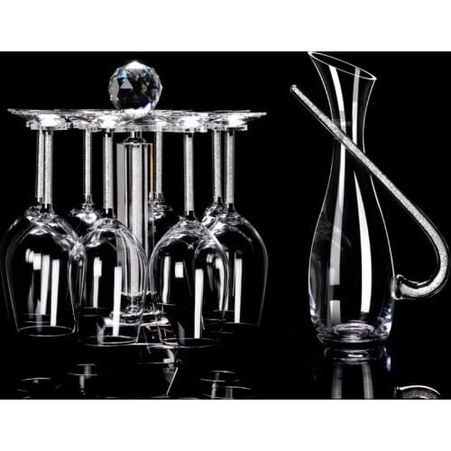 Luxury Wine Glass Lead Free Diamond Crystal Goblet Beer Champagne Glasses Fashion Wine Rack Romantic Wine Holder Wedding Gifts