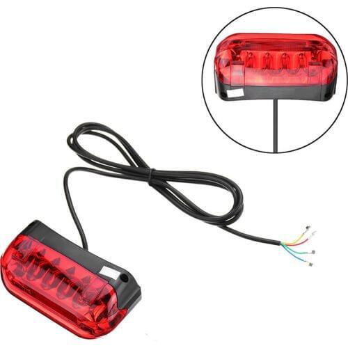 36V/48V Electric Bicycle Taillight Electric Bike Brake Indicator LED Rear Tail Light Warning Lamp Night Safety Cycling Accessory