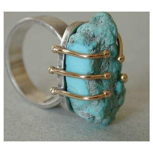 FİRUZEN COLLECTION ROCK STONE FİRUZE CERTIFIED LADY RING