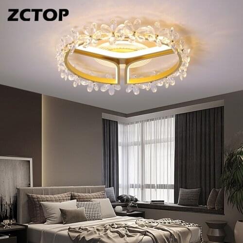 Gold Round Led Chandeliers Home Lights for Living Dining Room Bedroom Kitchen Decor Indoor Lighting Ceiling Chandeliers Lustre